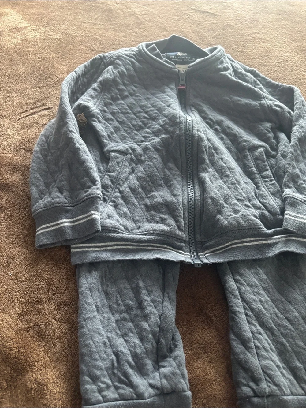 OshKosh B'gosh Quilted Pajama Set - Blue Gray